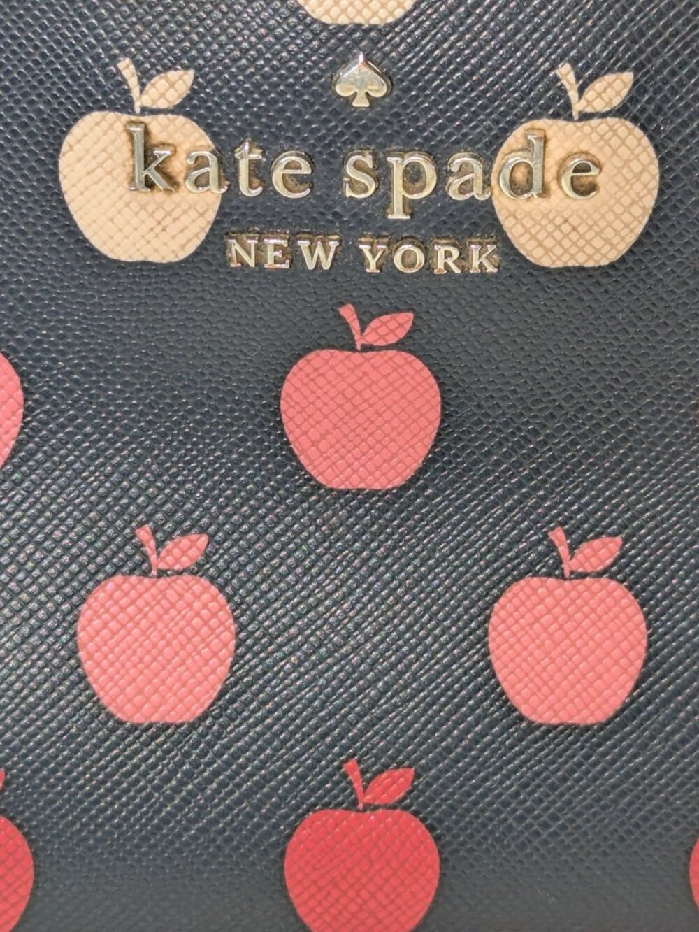 kate spade Black & Pink Apple Print Wristlet - Picture 2 of 5